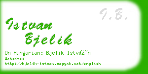 istvan bjelik business card